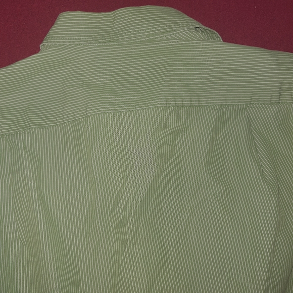 Eddie Bauer Men's Legend Classic Fit Striped Long Sleeve Shirt Medium Green - Picture 6 of 7
